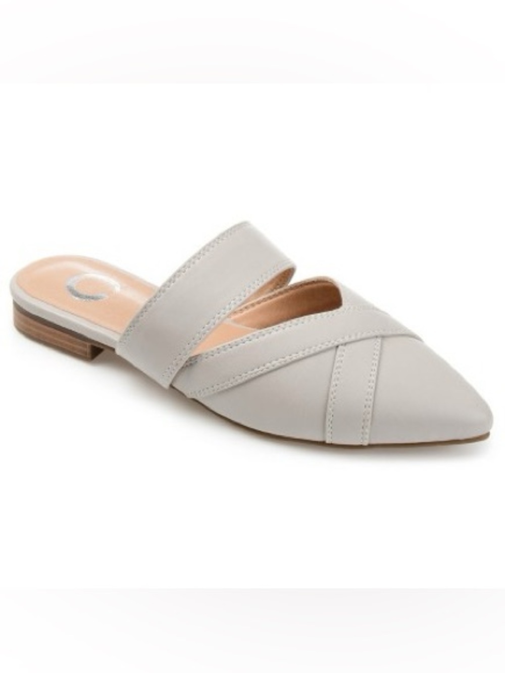 Journee Collection Women's Stasi Pointed Toe Mules - Grey- Size 12